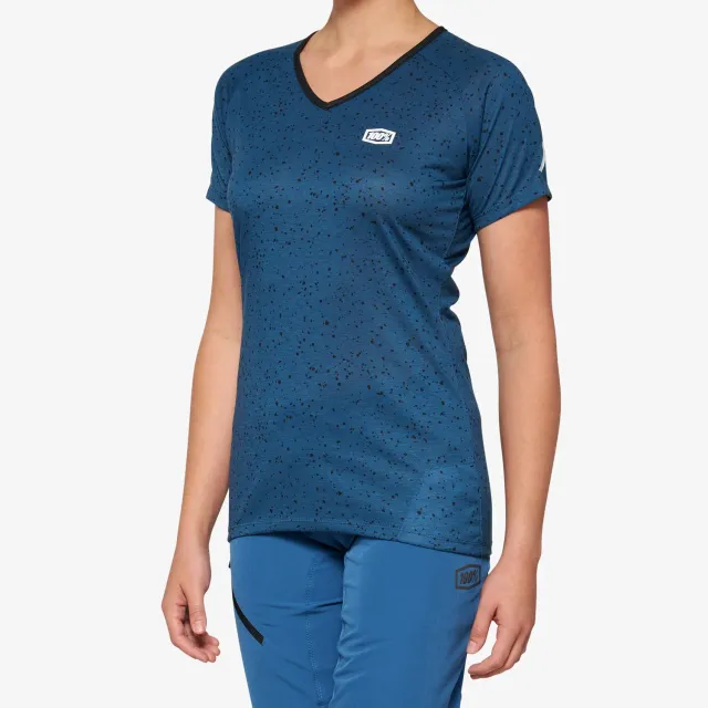 100% Airmatic naisten ajopaita Slate Blue lyhythihainen