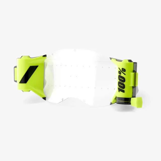 100% Forecast ajolasien kalvojärjestelmä Fluo Yellow kuraan